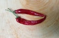 Red dry chillies. Royalty Free Stock Photo